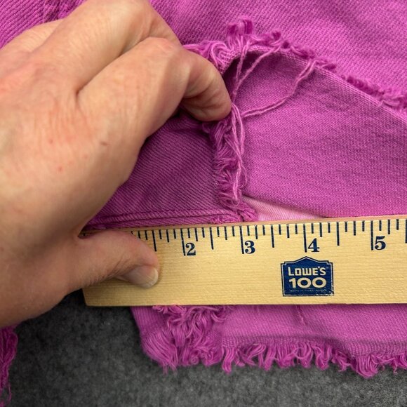 Lucky Brand Mid Rise Cut Off Shorts Women's Size 6 / 28 Radiant Orchid Fray NWT - Picture 13 of 14